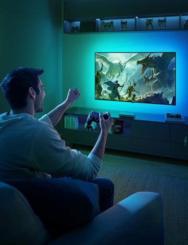 Govee high-density strip with 75 LEDs/m brightens scenes.