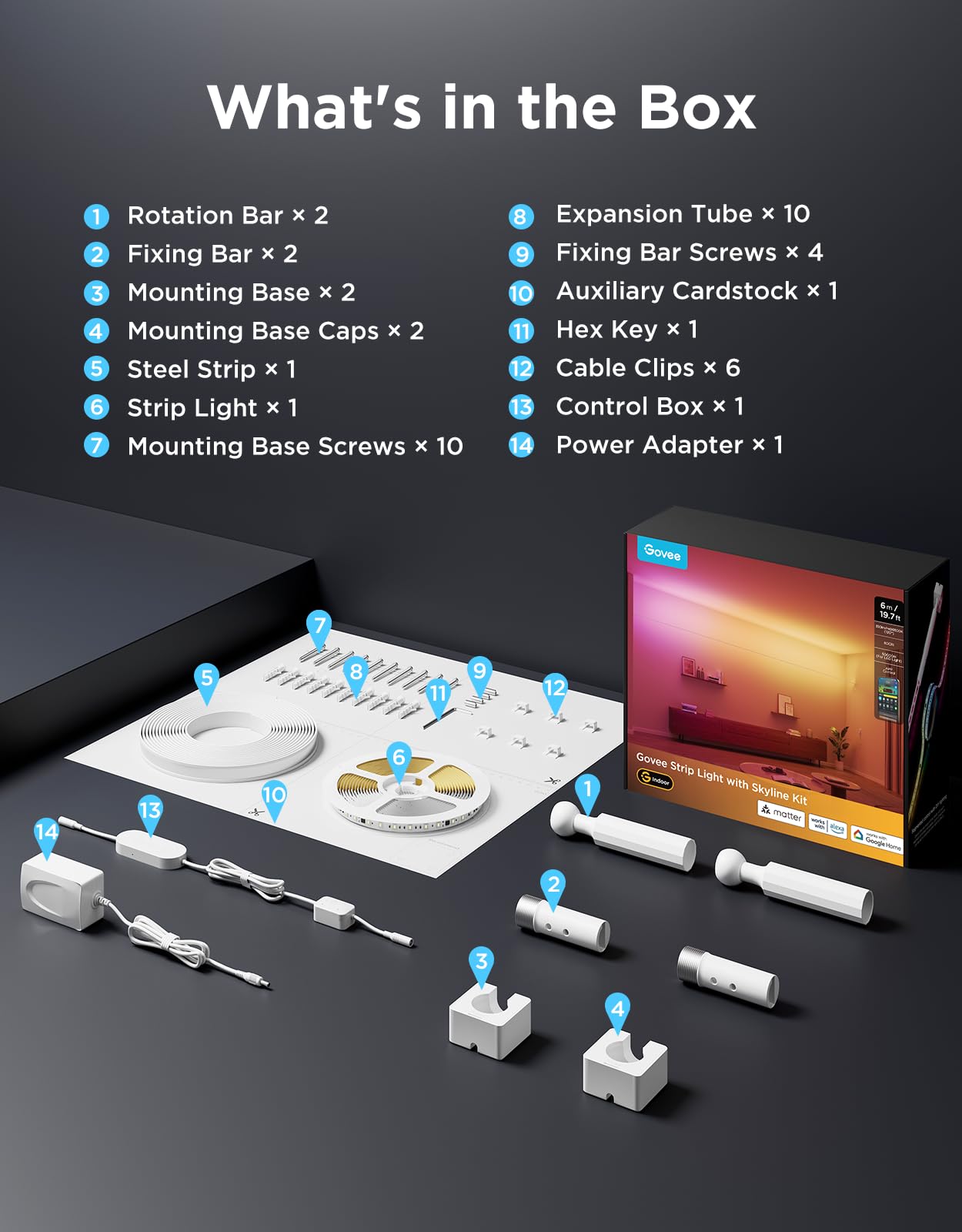 Govee Skyline Kit Matter compatibility enables seamless smart home control