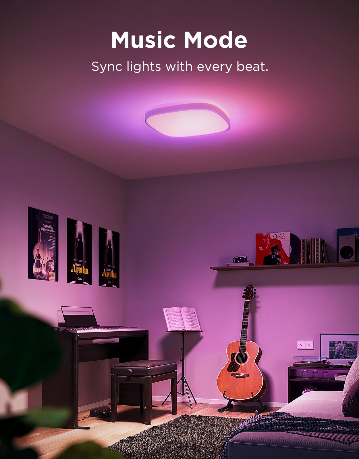 Govee Smart Ceiling Light color temperature range from warm to cool