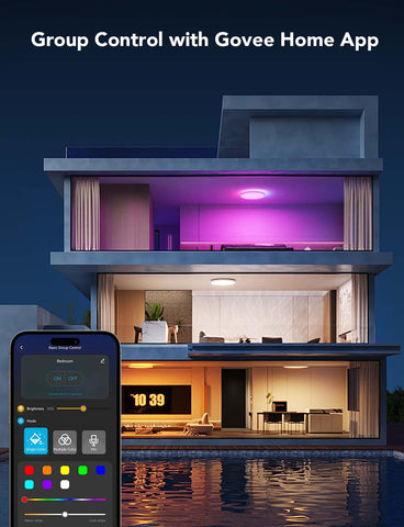 Govee ceiling light with music mode for dynamic ambiance