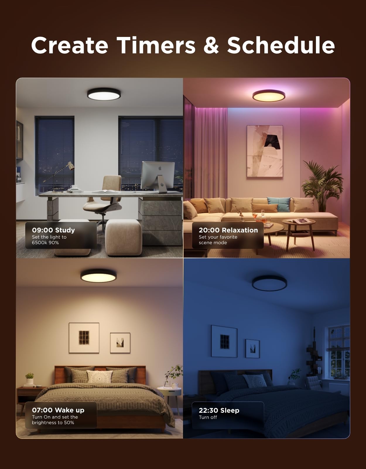 Govee Ceiling Light with 71 scene modes for customization