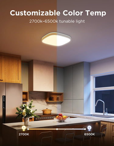 Govee ceiling light demonstrating timer and schedule features