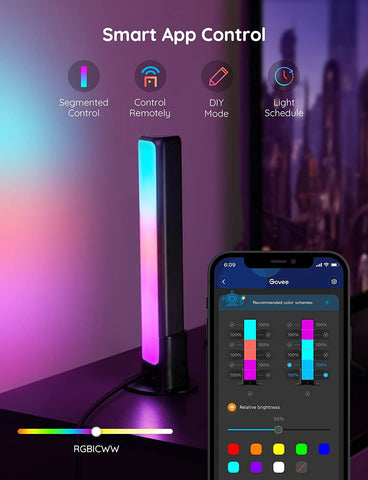 Govee light bar voice control enables hands-free scene changes.