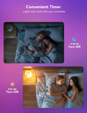Govee Smart Light Bulbs sunrise and sunset timer for daily routines