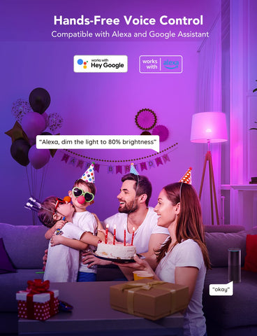 Govee Smart Light Bulbs voice control for hands-free lighting