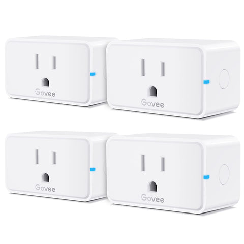 Govee Smart Plug 15A with WiFi and Bluetooth enables remote control.