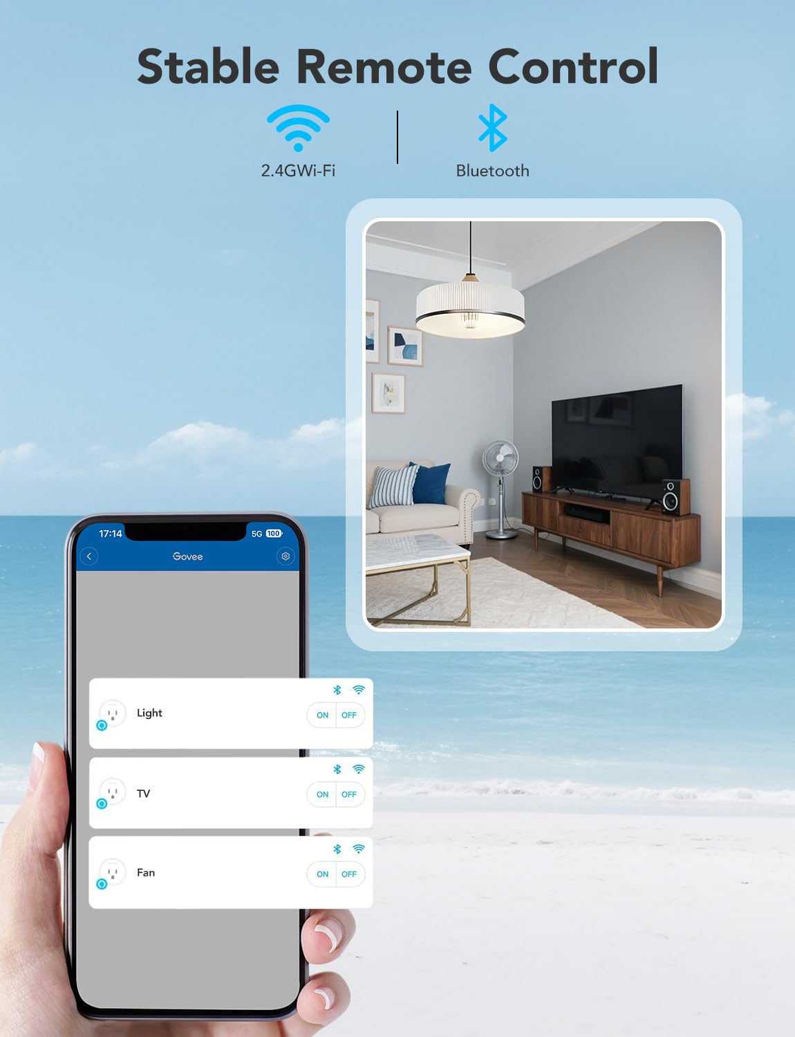 Govee Smart Plug uses 2.4G WiFi without a hub.