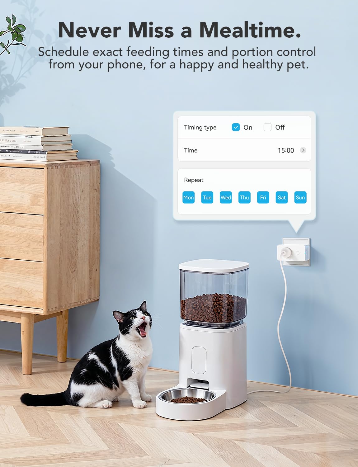 Govee Smart Plug enables a timed morning routine with a coffee maker.