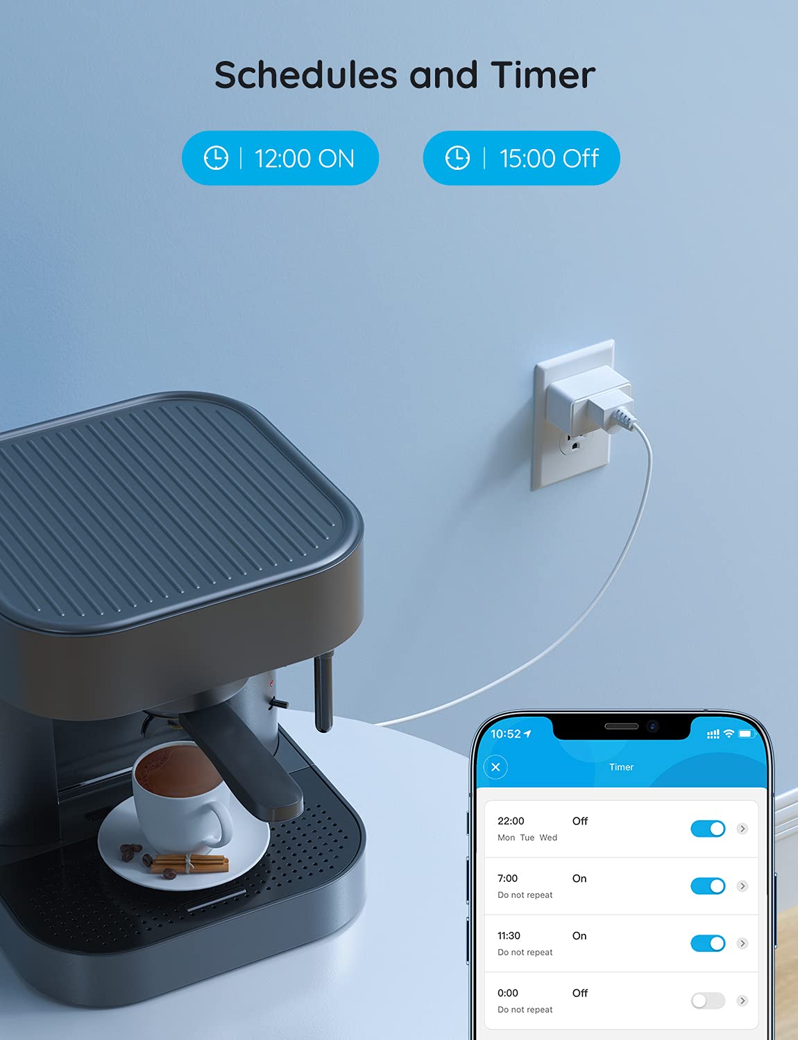 Govee Smart Plug requires no hub; setup via app.