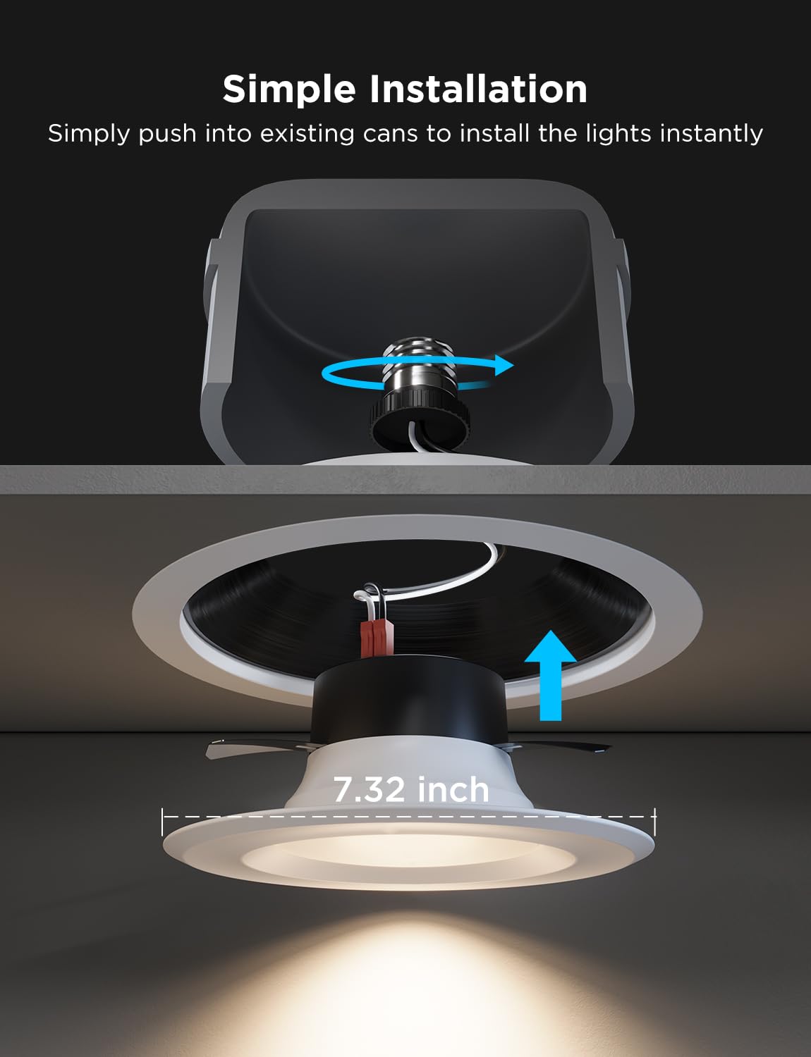 Govee smart retrofit 6in downlight 1000 lumens bright illumination