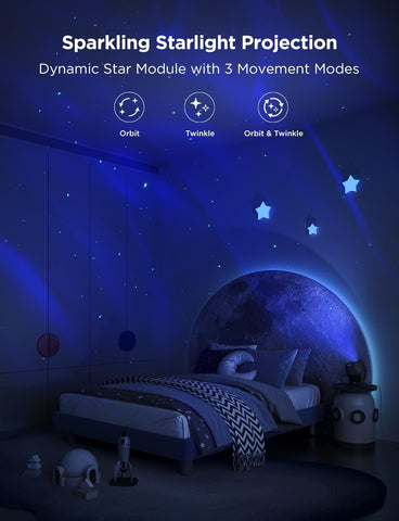 Govee Star Light Projector provides 52 scene modes for mood lighting.
