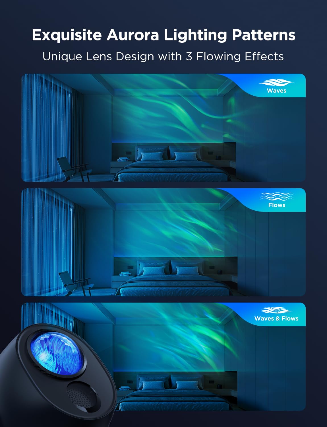 Govee Star Light Projector features a built-in Bluetooth speaker for ambience.