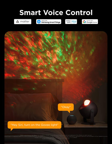 Govee Star Light Projector supports Matter and voice assistants for easy setup