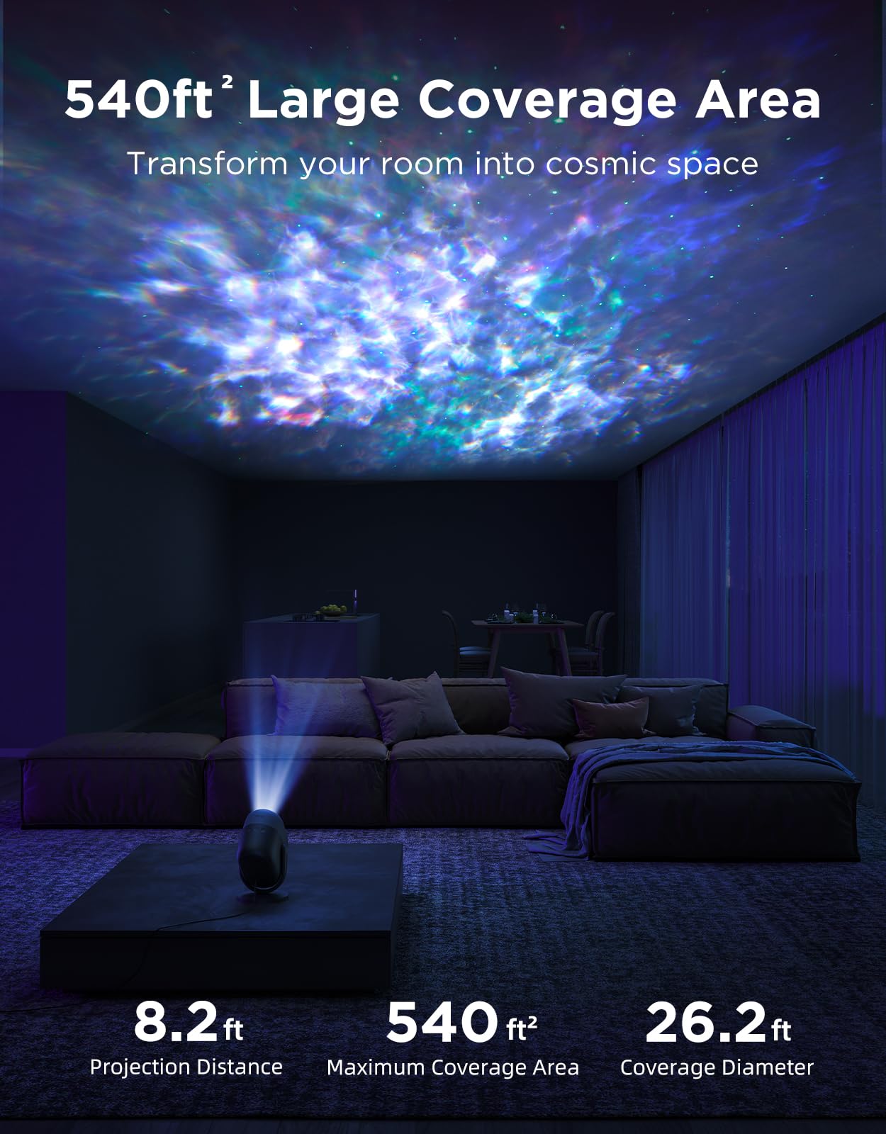 Govee Star Projector offers 50+ scene modes for different moods