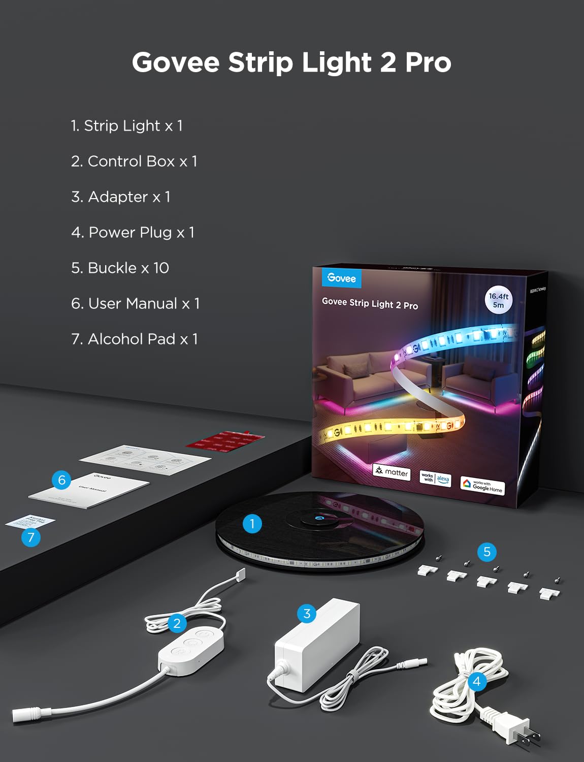 Govee Strip Light 2 Pro enhances bedrooms and party decor