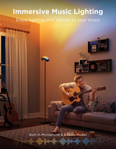 Govee Music DreamView syncs lighting with audio for dynamic mood experiences.