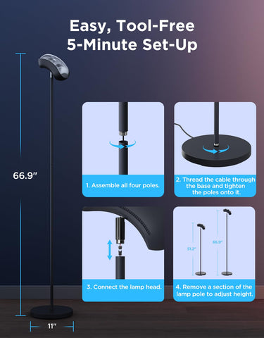 Zero-tools assembly allows quick setup and minimal disruption.