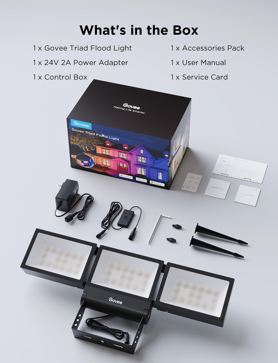 Govee Triad compatible with Matter and Alexa for smart home control