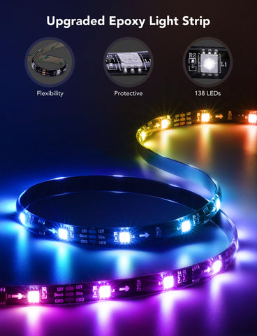 Ambient room lighting from Govee enhances movie and game night atmospheres