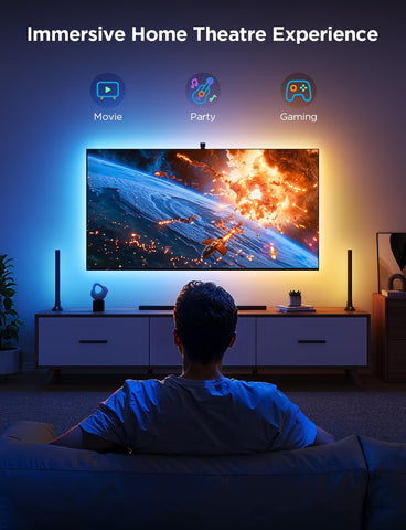 Govee TV Backlight 3 Lite Kit camera angle enables precise color matching.