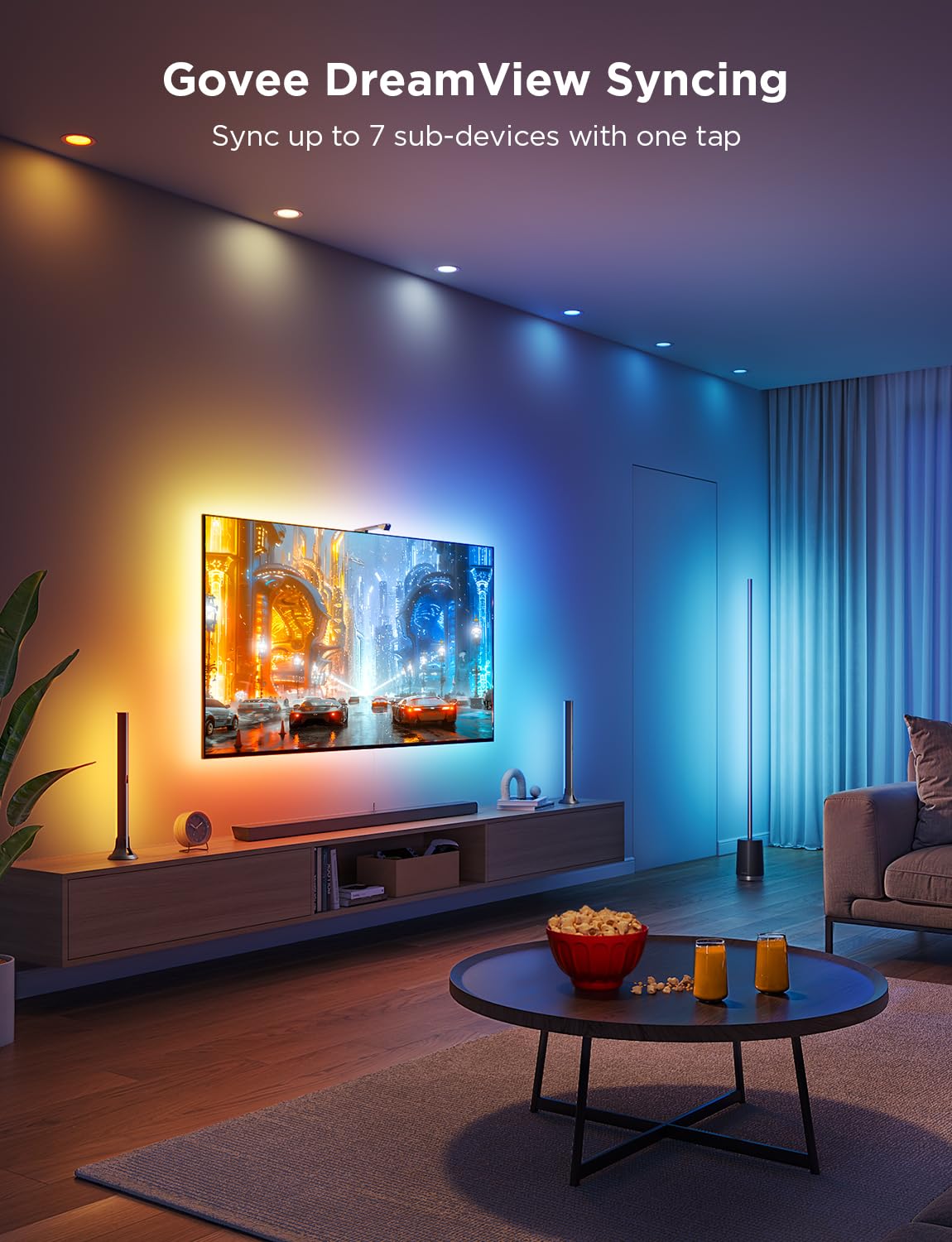 Govee TV Backlight 3 Lite Kit voice control with hands-free setup.