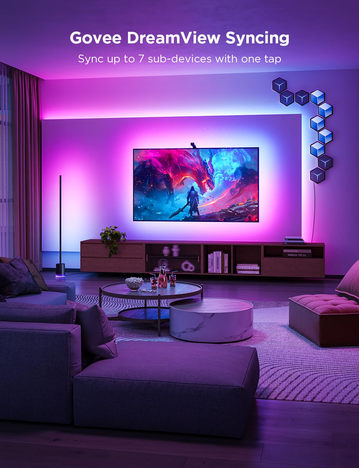Govee TV Backlight 3 Lite captures screen color for real-time matching.