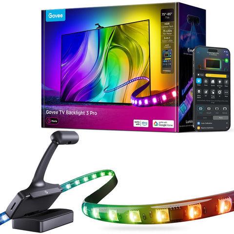 Govee TV Backlight 3 Pro HDR sensor captures vivid colors for brighter highlights.