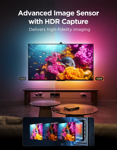 Govee TV Backlight 3 Pro triple camera improves color accuracy around corners.