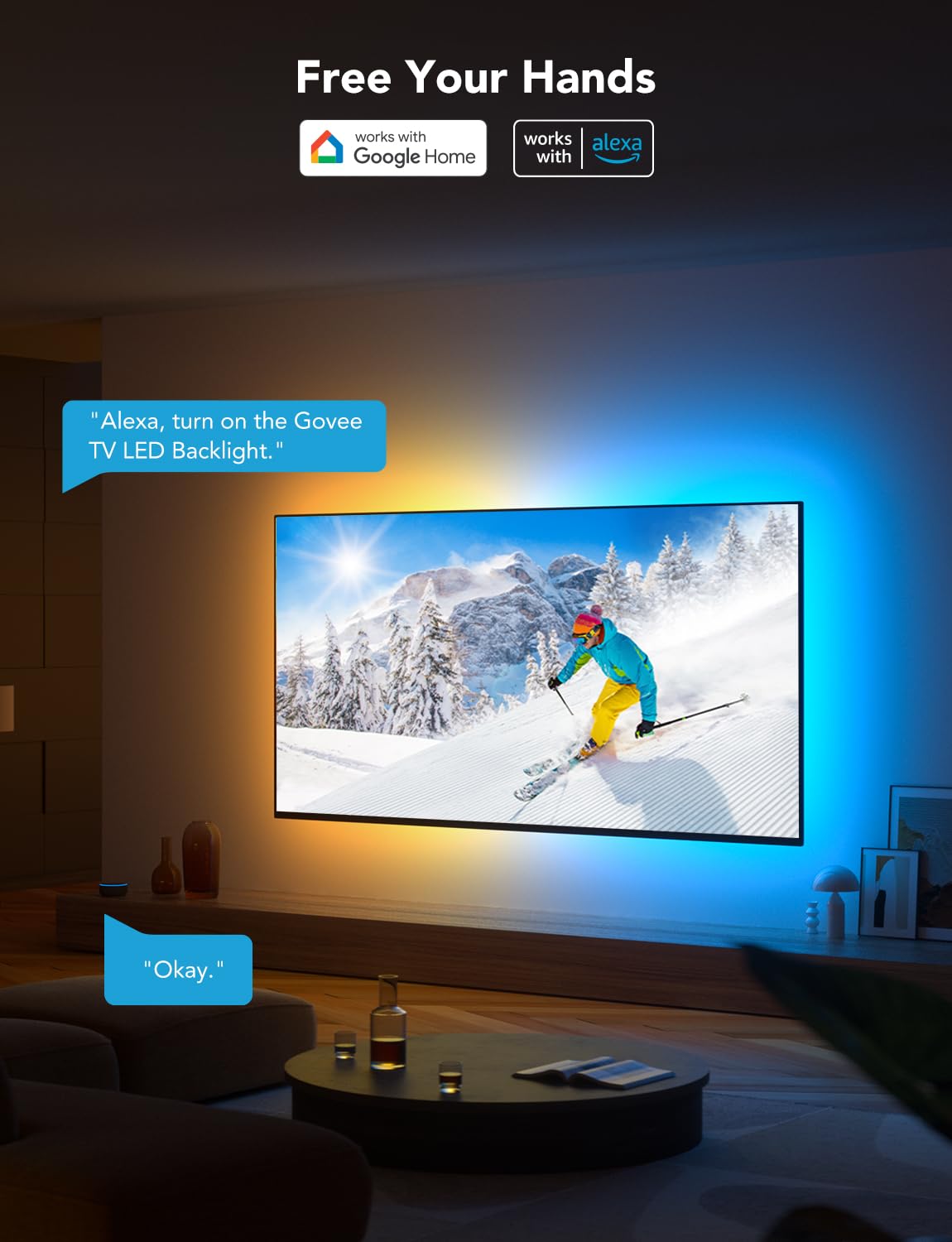 Govee TV Backlight app control for easy customization and setup