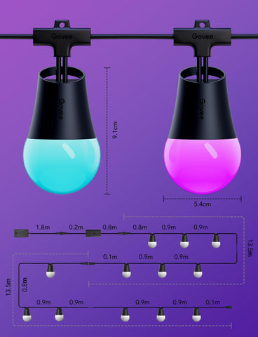 Govee two-rope setup creates a longer, seamless glow.