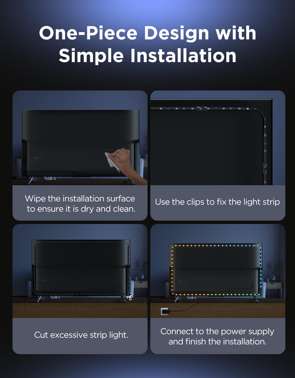 Govee setup in minutes without tools or splicing.