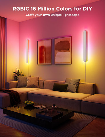 Govee wall sconce vibrant color scenes for mood setting