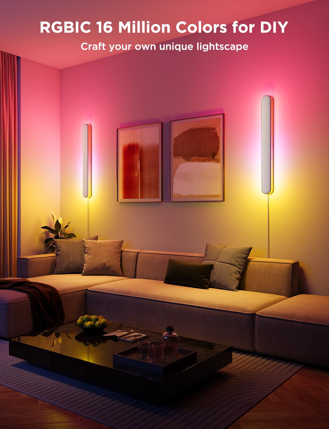 Govee Wall Sconces with Matter and Alexa enable hands-free voice control.