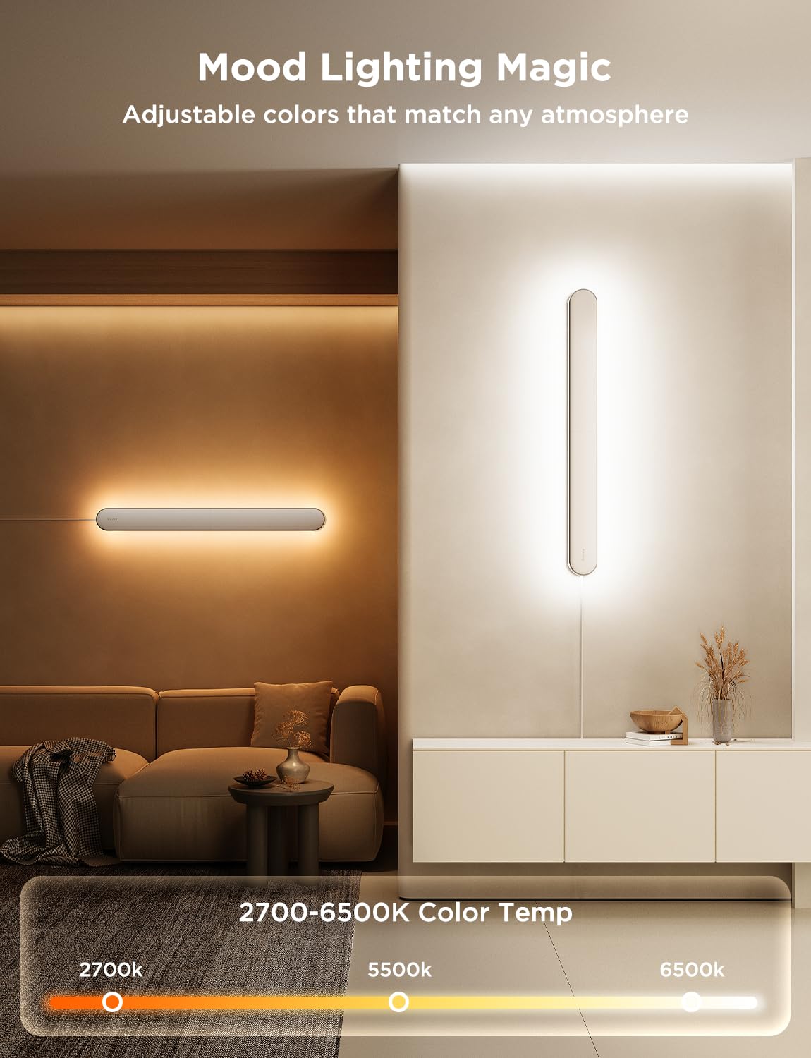 Govee Wall Sconces with music sync create reactive, mood-enhancing lighting.