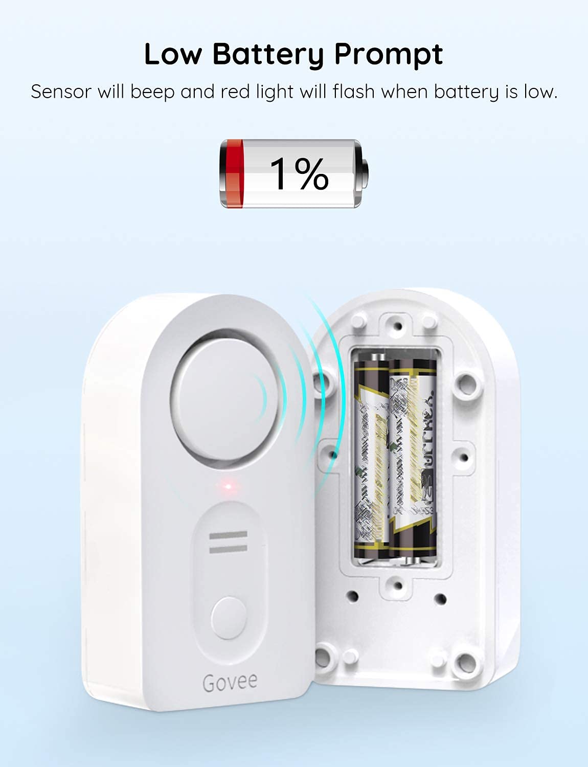 Govee Water Leak Detectors 5 pack wireless setup for easy placement