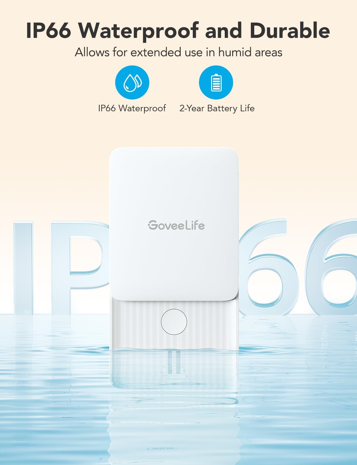 Battery life indicator highlighting 5-year lifespan.