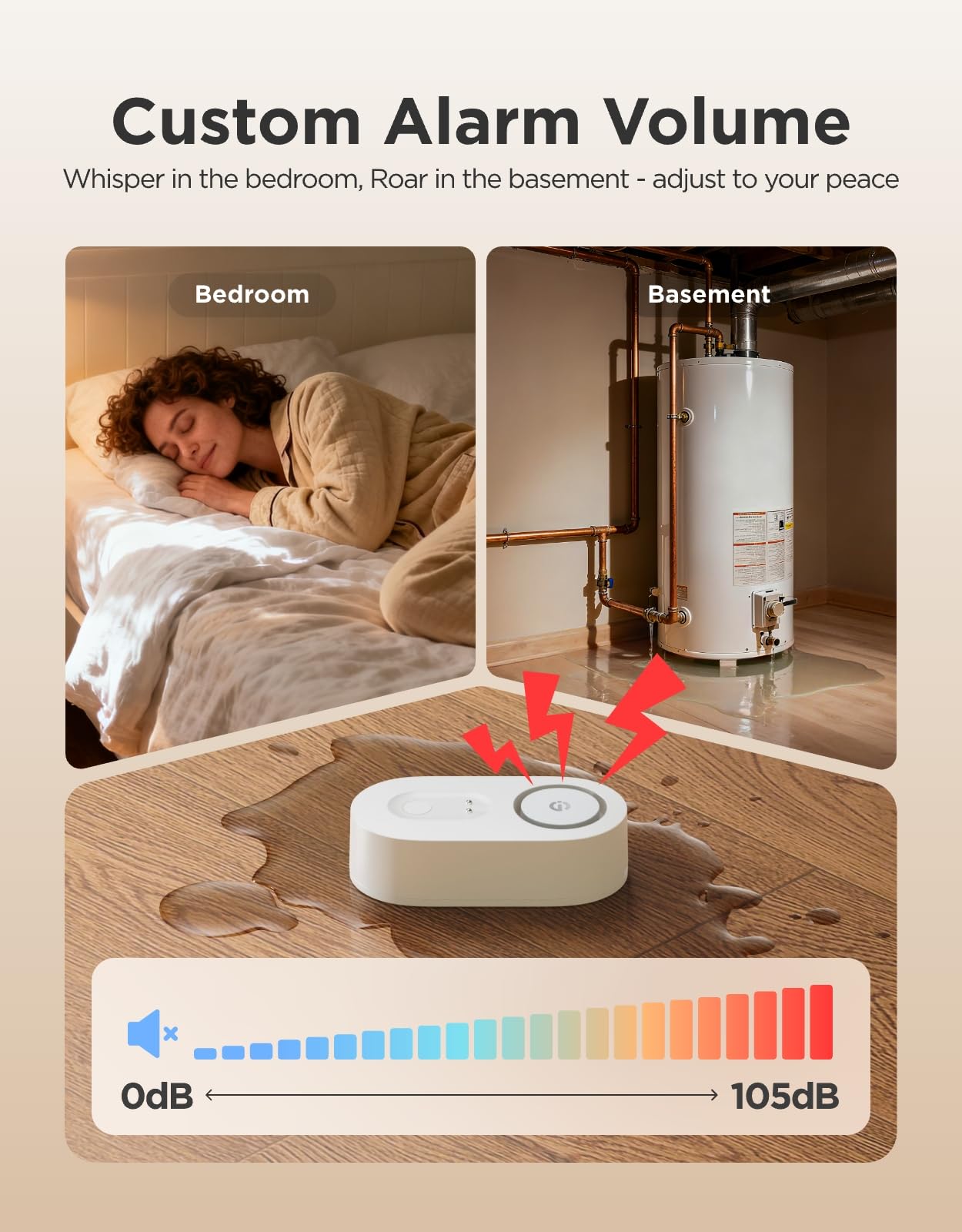 GoveeLife IP67 leak detector durability against spills and moisture
