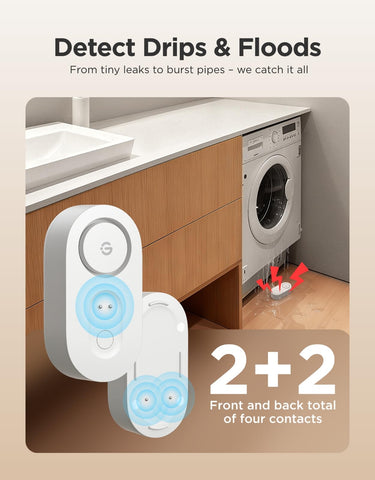 GoveeLife two-pack setup shown in kitchen and basement use.