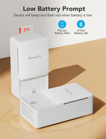 GoveeLife three-pack beside base station illustrating wireless monitoring.