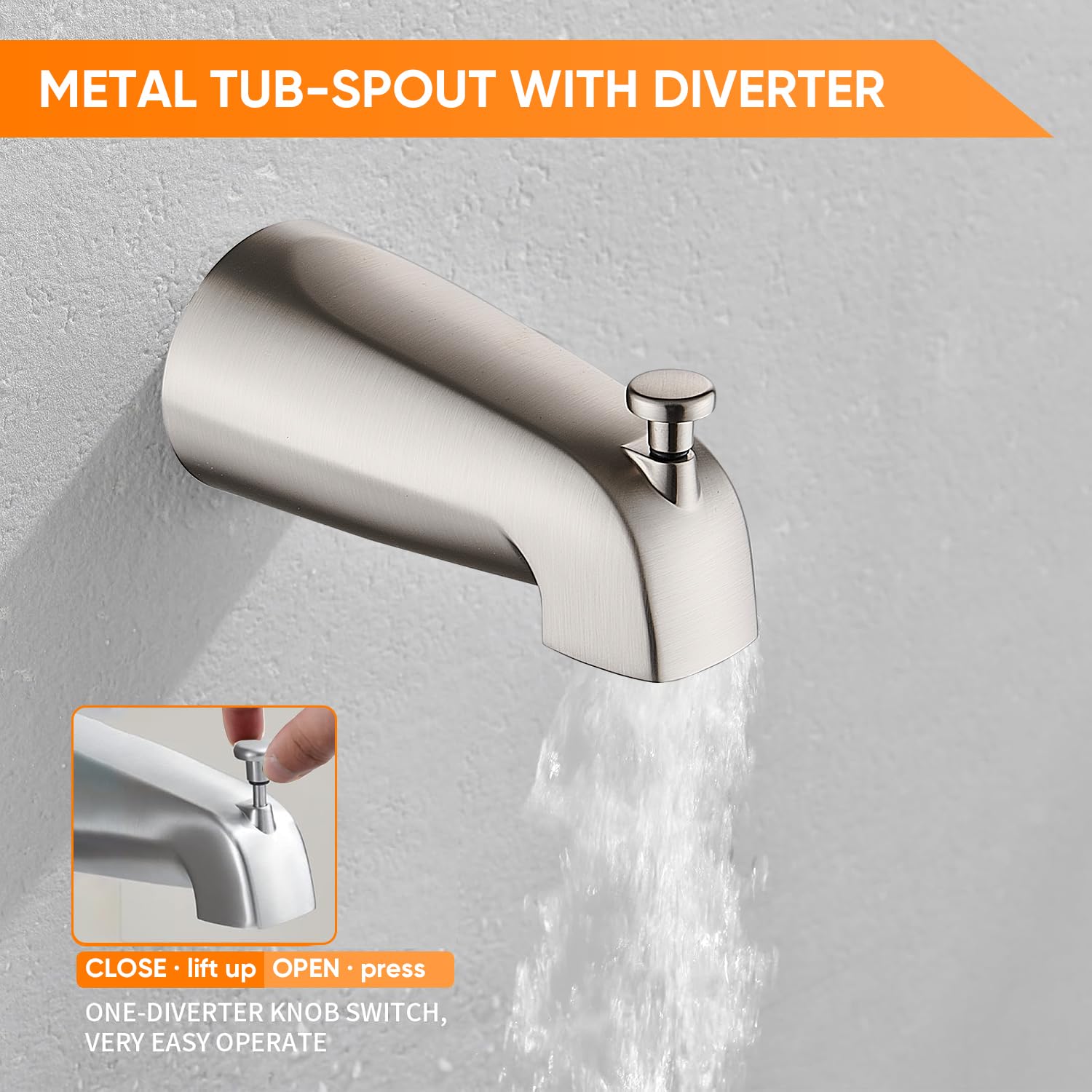 GOXIUHAN brushed nickel handle adds ergonomic grip and durability.