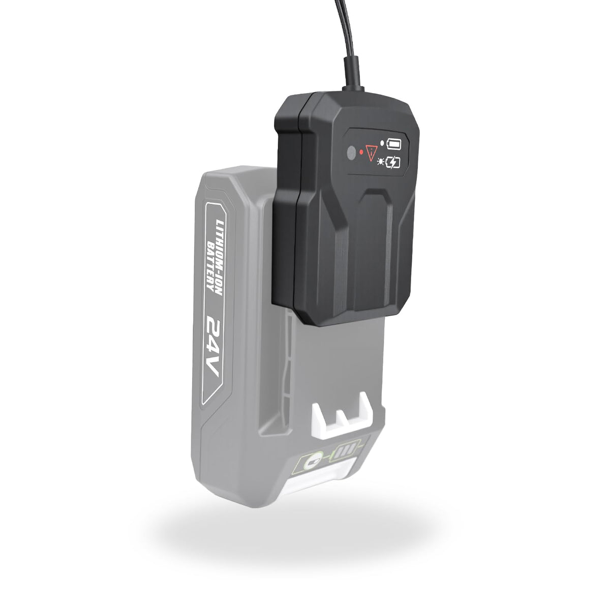 GOXX charger for Bissell CleanView XR front view showing compact, space-saving design.