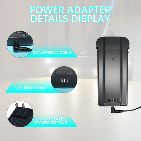 GOXX compact charger design saves space beside vacuums.