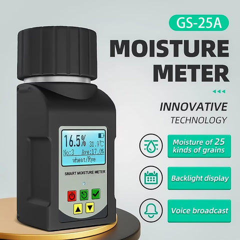 GOYOJO GS25A grain type selection interface for precise testing.