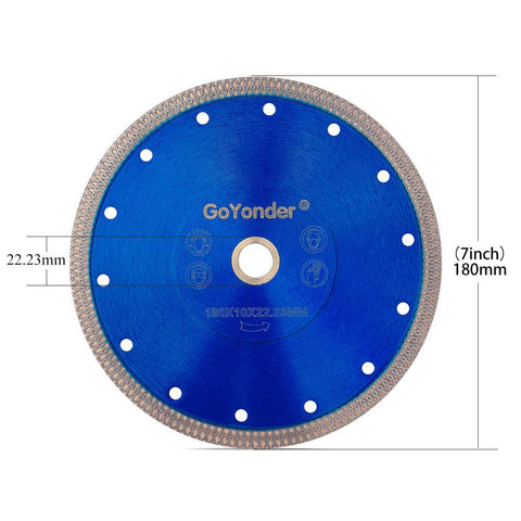 GoYonder Diamond Blade porcelain cutting delivers clean, precise tile lines