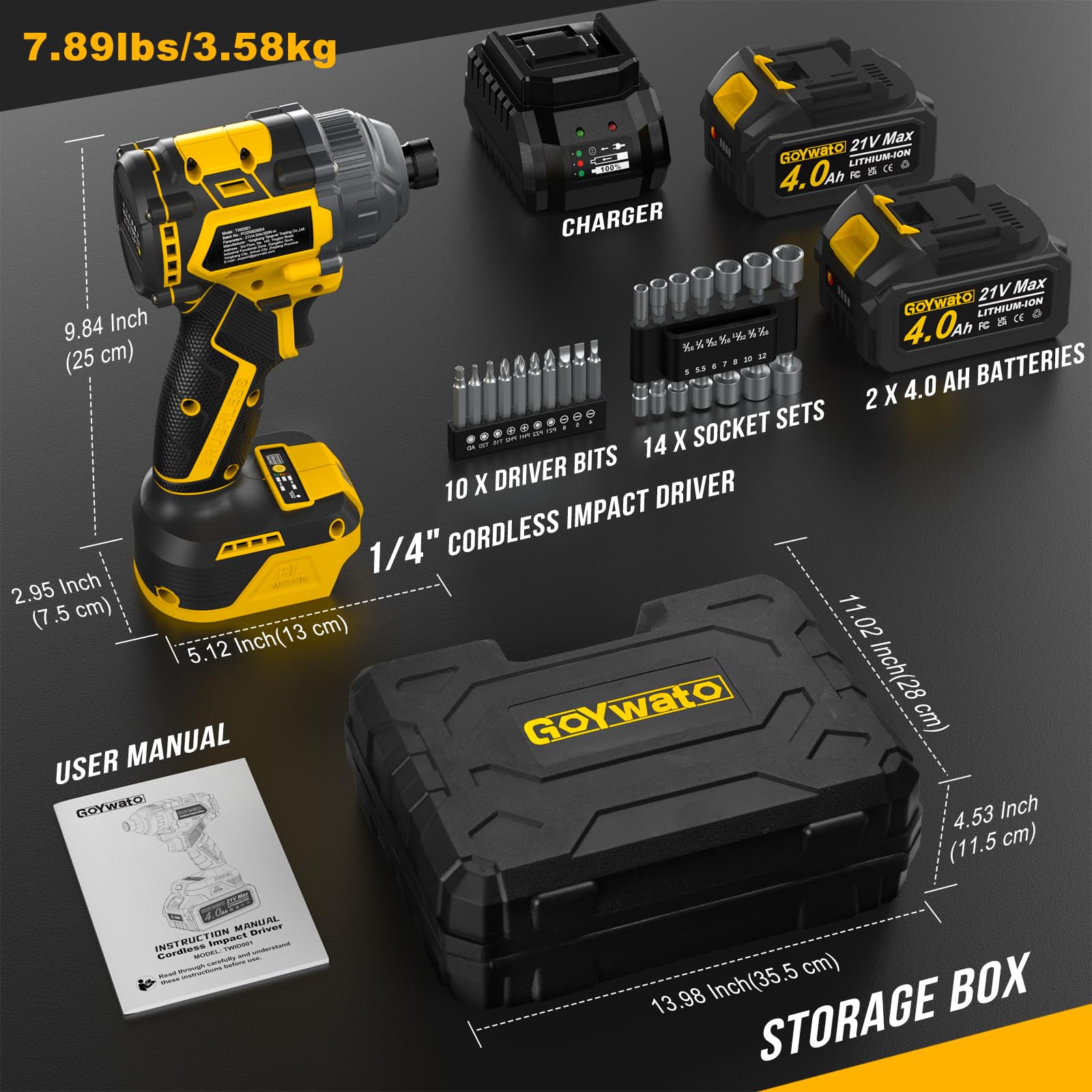 GoYwato compact kit with storage box and manual