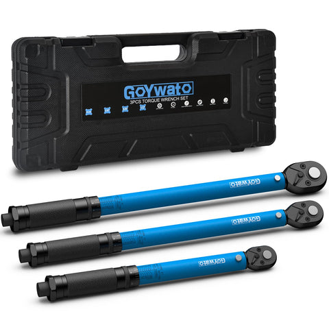 GoYwato three-piece torque wrench set full kit for organized repairs.