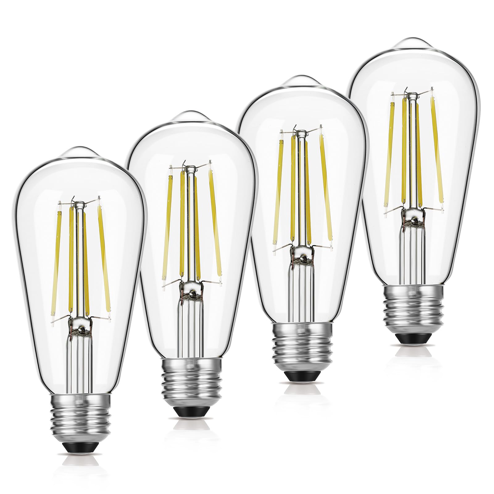 Gozelux LED Edison bulb with clear glass for bright living room lighting