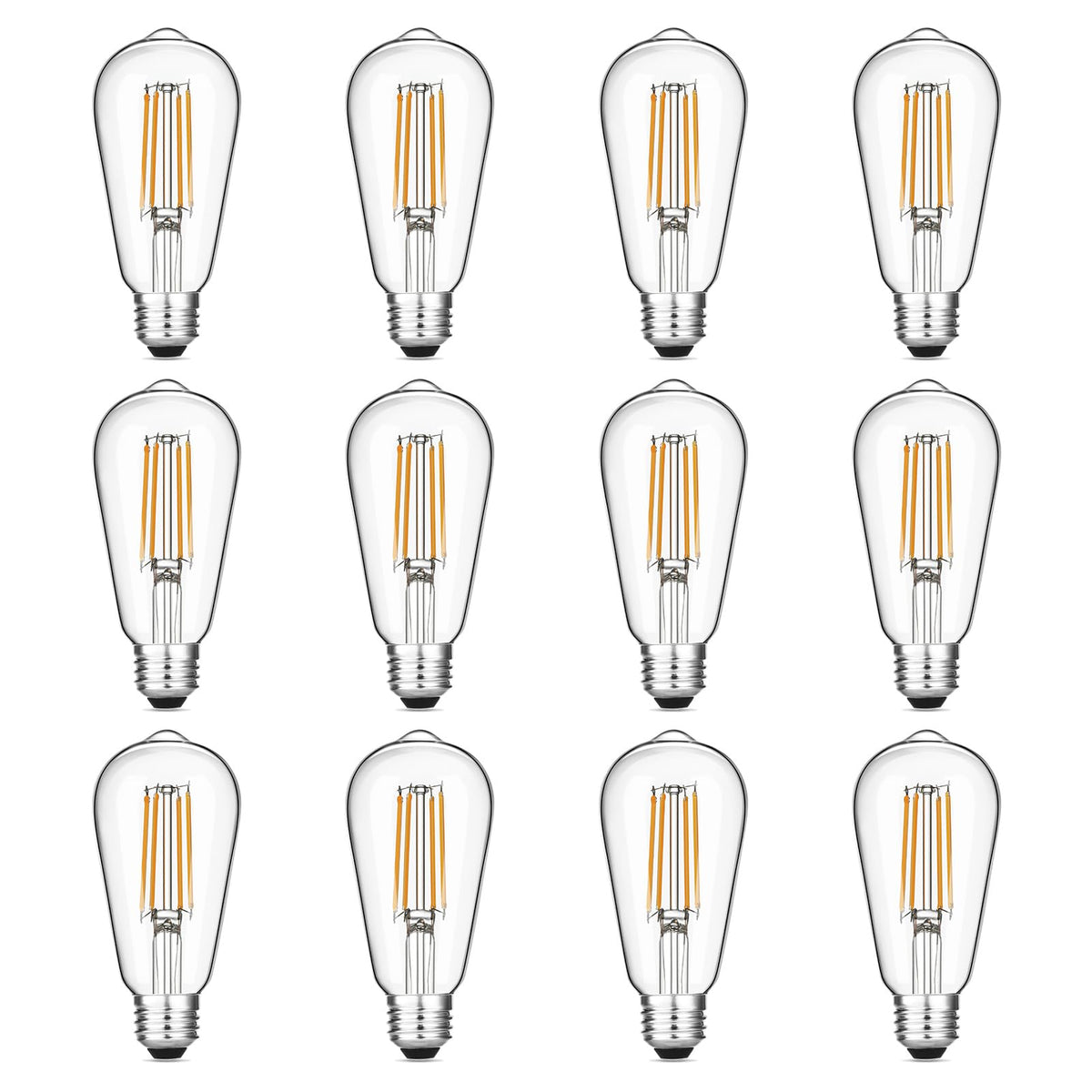 Gozelux vintage LED Edison bulb with warm glow for living rooms.