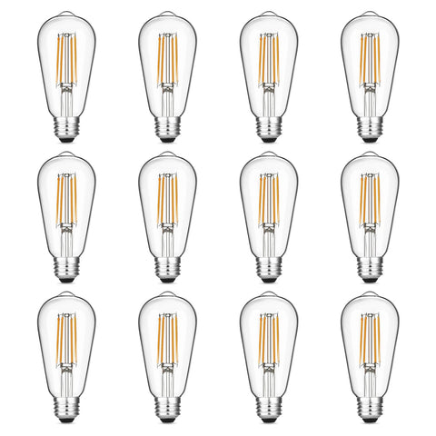 Gozelux vintage LED Edison bulb with warm glow for living rooms.