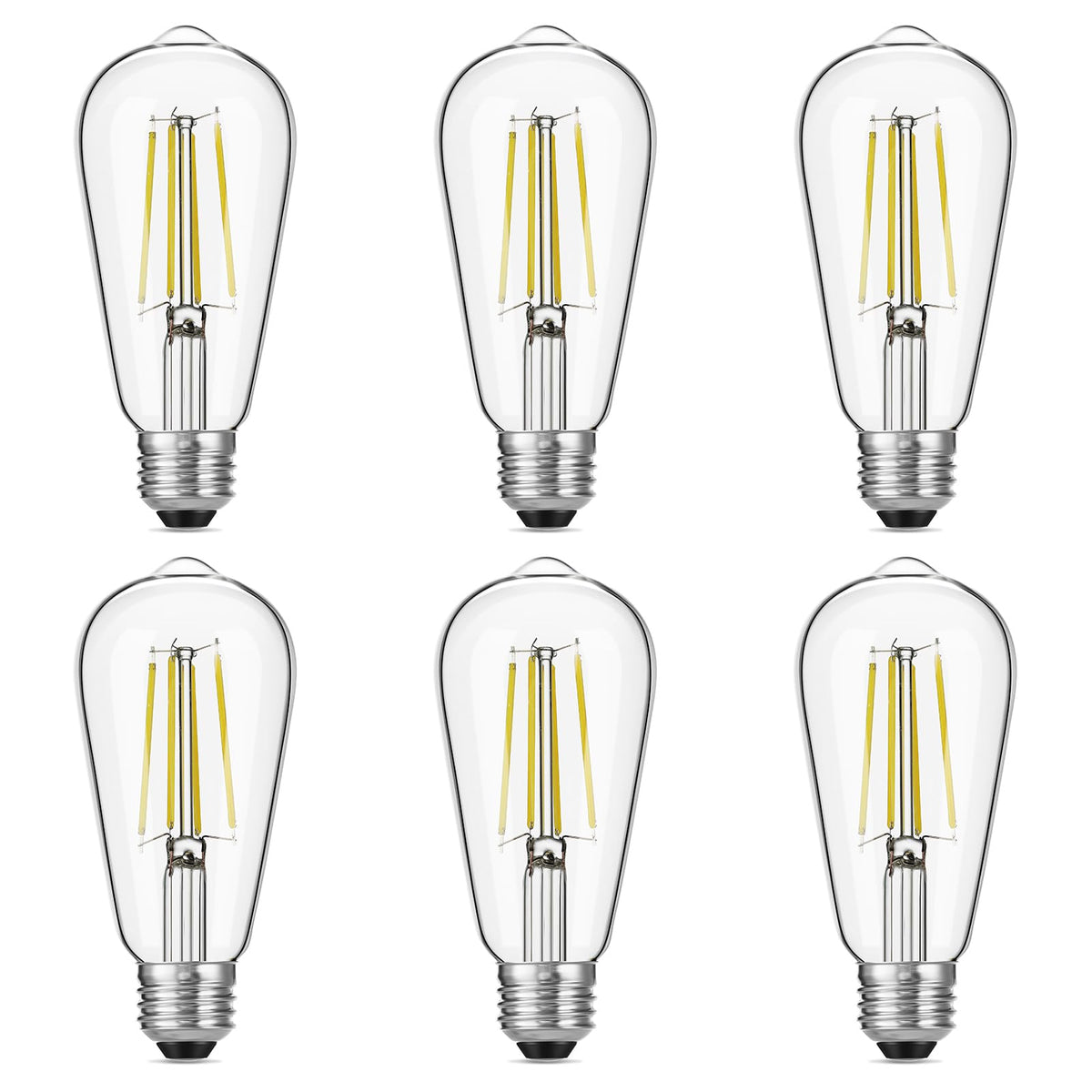 Gozelux vintage LED Edison bulb in clear glass provides daylight brightness.